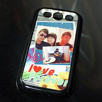 手機殼轉印-GALAXY S3塑膠硬殼-個性黑